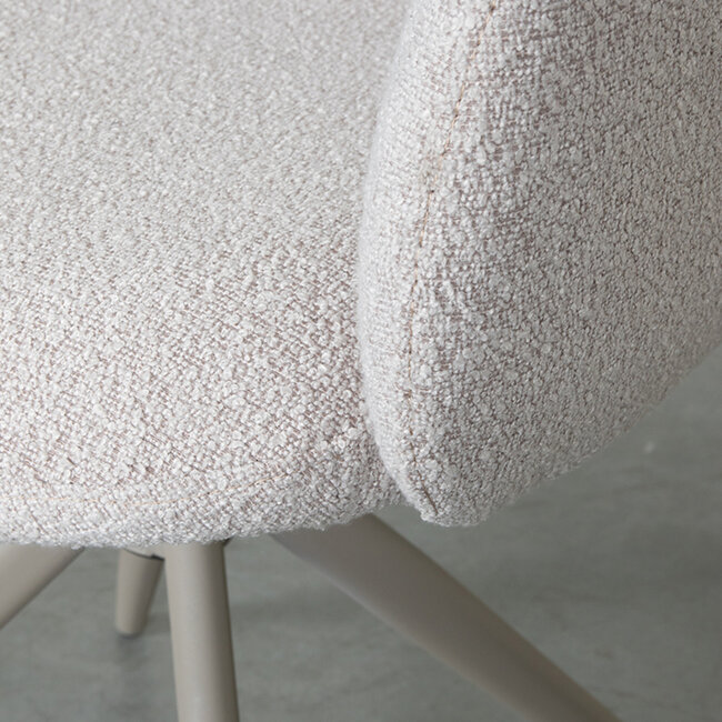 Label51 LABEL51 Eetkamerstoel Kimball - Naturel - Boucle
