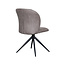Label51 LABEL51 Eetkamerstoel Kimo - Taupe - Micro Suede - Zwart Onderstel