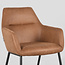 Label51 LABEL51 Eetkamerstoel Lenny - Cognac - Microfiber