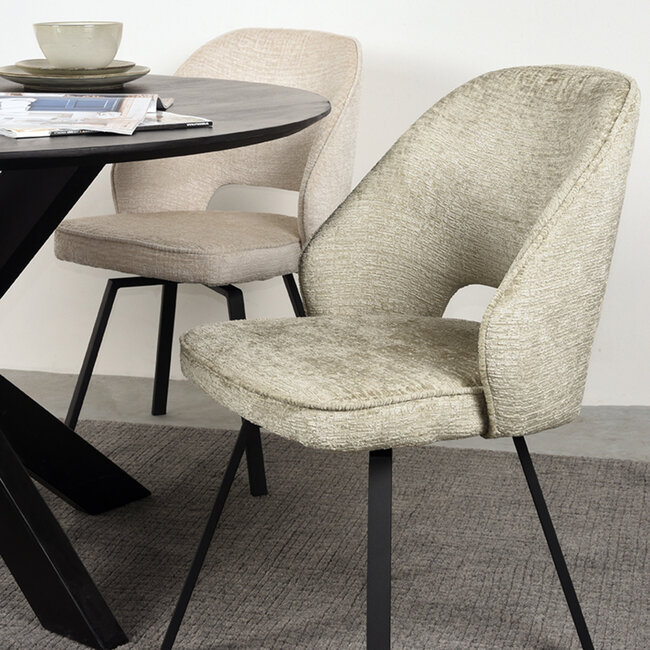 Label51 LABEL51 Eetkamerstoel Lewis - Beige - Elegance