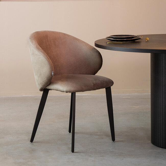 Label51 LABEL51 Eetkamerstoel Logan - Taupe - Microfiber