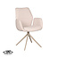Label51 LABEL51 Eetkamerstoel Mellow - Naturel - Boucle - Taupe Onderstel