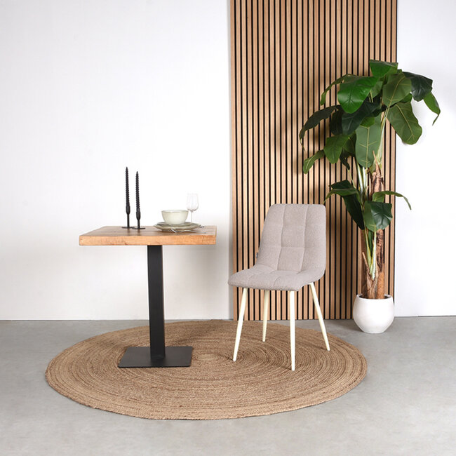 Label51 LABEL51 Eetkamerstoel Nino - Naturel - Boucle