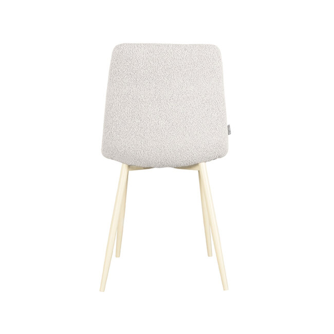 Label51 LABEL51 Eetkamerstoel Nino - Wit - Boucle