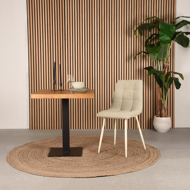 Label51 LABEL51 Eetkamerstoel Nino - Zand - Boucle