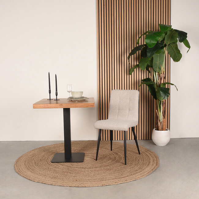 Label51 LABEL51 Eetkamerstoel Sam - Naturel - Boucle