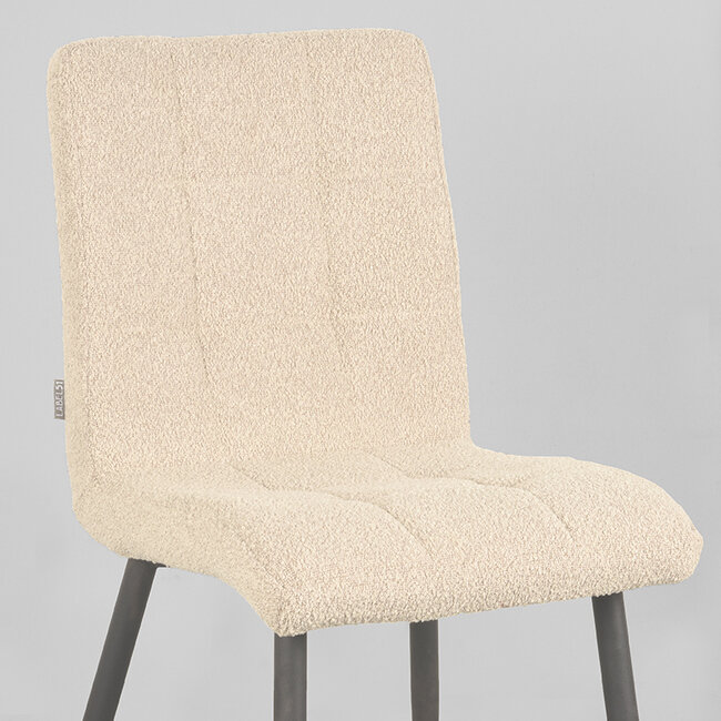 Label51 LABEL51 Eetkamerstoel Sam - Zand - Boucle