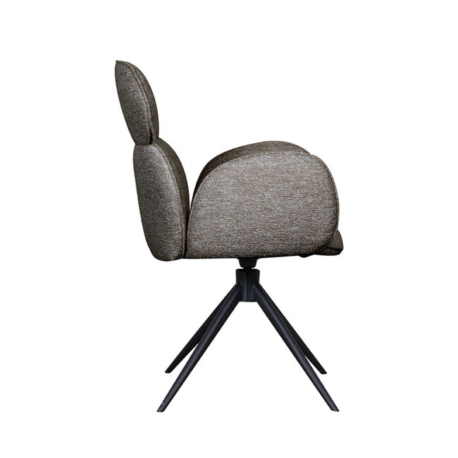 Label51 LABEL51 Eetkamerstoel Vidar - Truffel grijs - Boucle