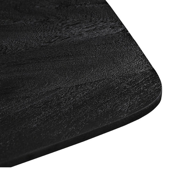 Label51 LABEL51 Eetkamertafel Blake - Zwart - Mangohout - 140x140 cm