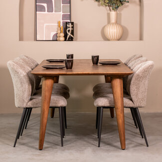 Label51 LABEL51 Eetkamertafel Fly - Nature - Mangohout - 220x100 cm