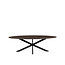 Label51 LABEL51 Eetkamertafel James - Espresso - Mangohout - 210 cm - Ovaal