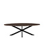 Label51 LABEL51 Eetkamertafel James - Espresso - Mangohout - 240 cm - Ovaal