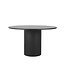 Label51 LABEL51 Eetkamertafel Oliva - Zwart - Eiken - 130 cm - Rond