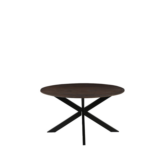 Label51 LABEL51 Eetkamertafel Otis - Espresso - Mangohout - 130 cm - Rond