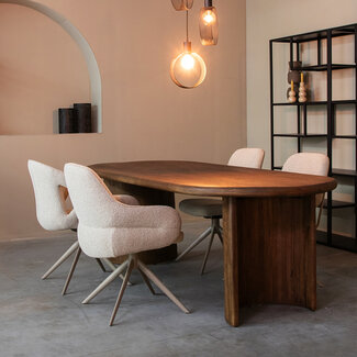 Label51 LABEL51 Eetkamertafel Varia - Espresso - Mangohout - 240x100 cm