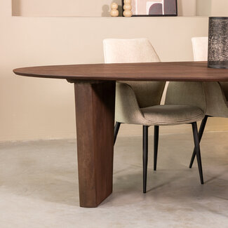 Label51 LABEL51 Eetkamertafel Wow - Espresso - Mangohout - 300x130 cm