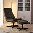 Label51 LABEL51 Fauteuil Alvar - Antraciet - Cosmo - Incl. Hocker