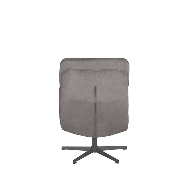 Label51 LABEL51 Fauteuil Alvar - Antraciet - Cosmo - Incl. Hocker