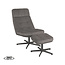 Label51 LABEL51 Fauteuil Alvar - Antraciet - Cosmo - Incl. Hocker