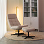 Label51 LABEL51 Fauteuil Alvar - Naturel - Boucle - Incl. Hocker