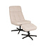 Label51 LABEL51 Fauteuil Alvar - Naturel - Boucle - Incl. Hocker