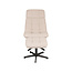 Label51 LABEL51 Fauteuil Alvar - Naturel - Boucle - Incl. Hocker
