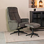 Label51 LABEL51 Fauteuil Bergen - Antraciet - Cosmo - Incl. Hocker