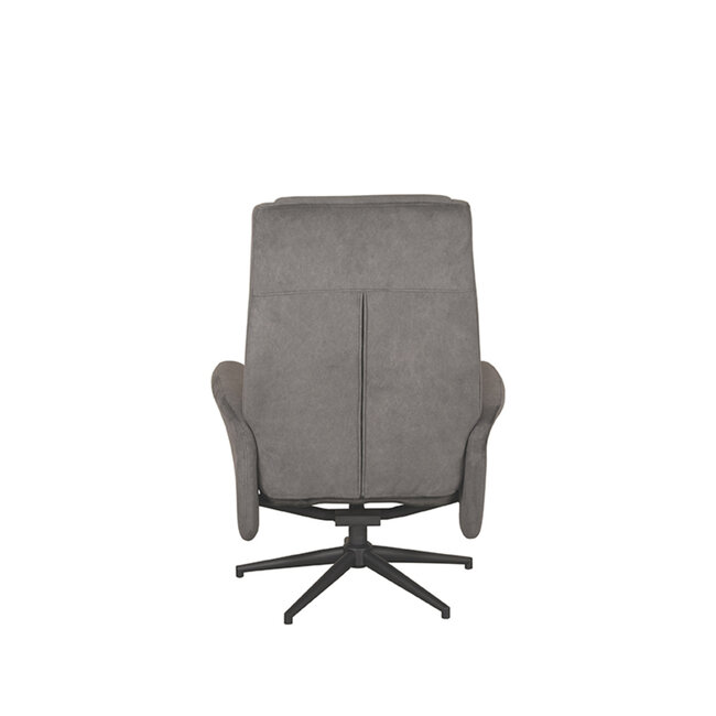 Label51 LABEL51 Fauteuil Bergen - Antraciet - Cosmo - Incl. Hocker