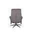 Label51 LABEL51 Fauteuil Bergen - Antraciet - Cosmo - Incl. Hocker