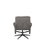 Label51 LABEL51 Fauteuil Bergen - Antraciet - Cosmo - Incl. Hocker