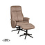 Label51 LABEL51 Fauteuil Bergen - Taupe - Micro Suede - Incl. Hocker