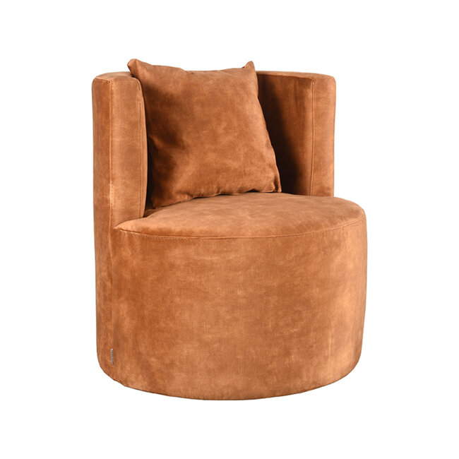 Label51 LABEL51 Fauteuil Evy - Oker - Velours - 65 cm