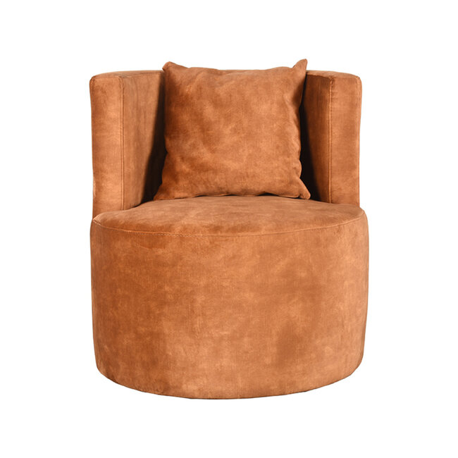 Label51 LABEL51 Fauteuil Evy - Oker - Velours - 65 cm