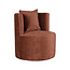 Label51 LABEL51 Fauteuil Evy - Rust - Velours - 65 cm