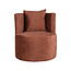 Label51 LABEL51 Fauteuil Evy - Rust - Velours - 65 cm