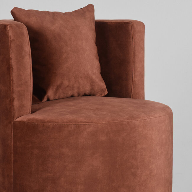 Label51 LABEL51 Fauteuil Evy - Rust - Velours - 65 cm