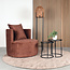 Label51 LABEL51 Fauteuil Evy - Rust - Velours - 90 cm