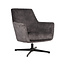 Label51 LABEL51 Fauteuil Toby - Antraciet - Velours