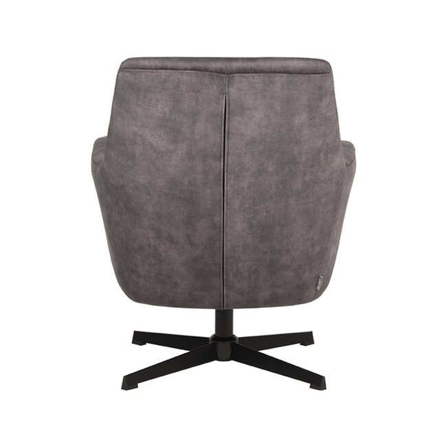 Label51 LABEL51 Fauteuil Toby - Antraciet - Velours