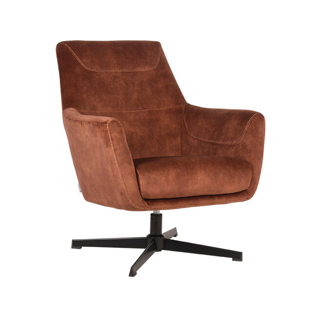 Label51 LABEL51 Fauteuil Toby - Rust - Velours