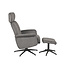 Label51 LABEL51 Fauteuil Verdal - Antraciet - Cosmo - Incl. Hocker