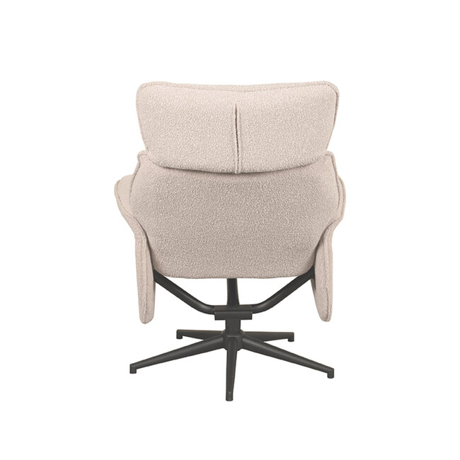 Label51 LABEL51 Fauteuil Verdal - Naturel - Boucle - Incl. Hocker