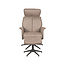 Label51 LABEL51 Fauteuil Verdal - Taupe - Micro Suede - Incl. Hocker