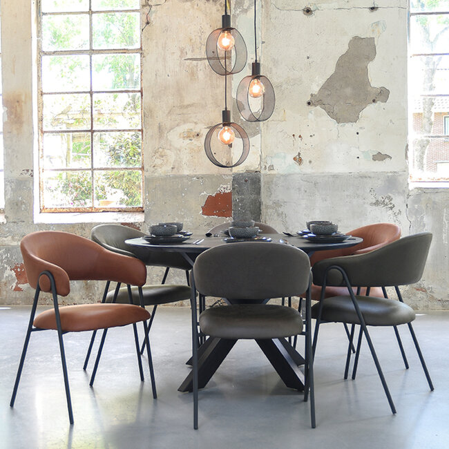 Label51 LABEL51 Hanglamp Ronda - Zwart - Metaal - 3-Lichts