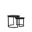 Label51 LABEL51 Salontafel Duo - Zwart - Mangohout - 50 cm