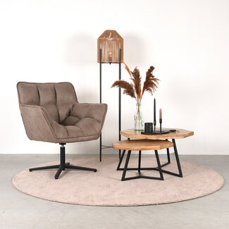 Label51 LABEL51 Salontafel set Figure - Rough - Mangohout - 70 cm