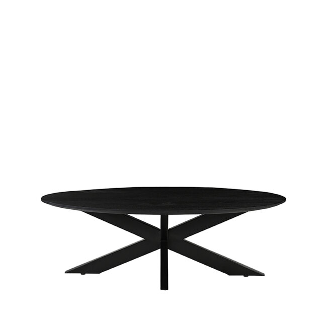 Label51 LABEL51 Salontafel James - Zwart - Mangohout - 130 cm