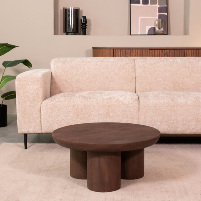 Label51 LABEL51 Salontafel Olly - Espresso - Mangohout - 90 cm