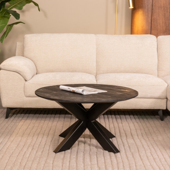 Label51 LABEL51 Salontafel Otis - Zwart - Mangohout - 80 cm