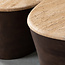 Label51 LABEL51 Salontafel Ravi - Espresso - Travertin - 110 cm
